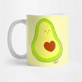 Half Avocado Couple Pair - Left Mug